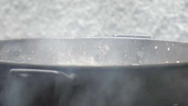 Ruoka valmistautuu suuri wok
 - Materiaali, video