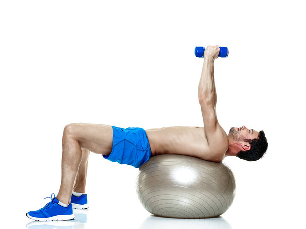 man  fitness exercises isolated - Photo, image