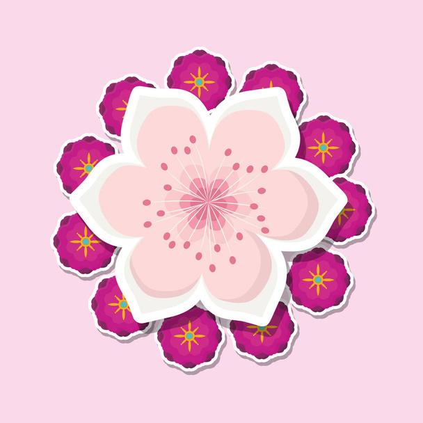 Beautiful flowers design - Vector, imagen