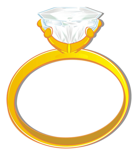 arany gyűrű a szürke árnyék - Fotó, kép