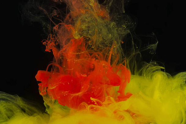 Multicolored abstraction on a black background, studio light - Foto, Bild