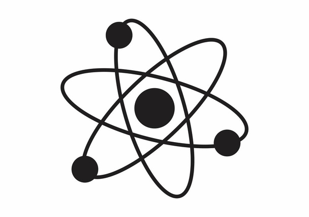 Znázornění struktury atomu na bílém pozadí - Vektor, obrázek