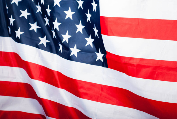 アメリカの国旗、セレクティブ フォーカス, - 写真・画像