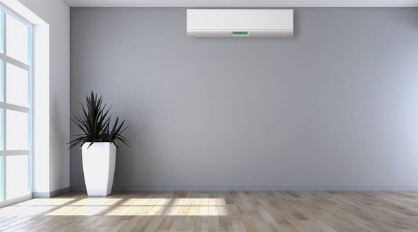 Interior moderno com ar condicionado ilustração renderização 3D
 - Foto, Imagem
