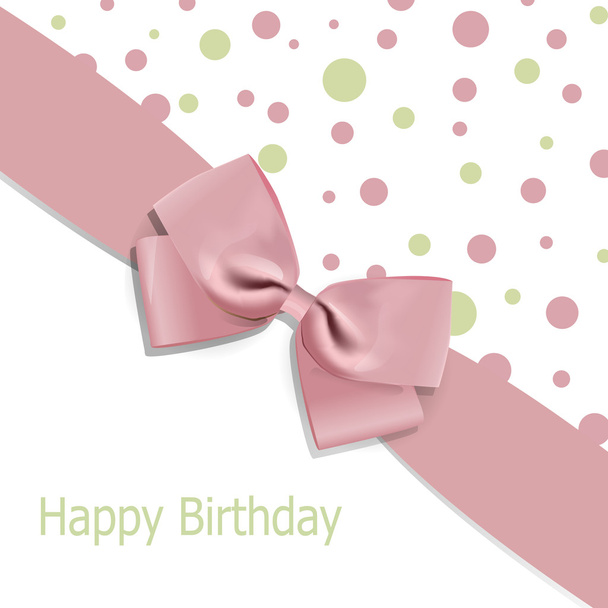 Vector birthday background with bow - Vector, Image