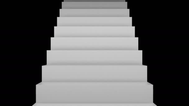 Veel trappen, 3D-rendering achtergrond met trappen, computer gegenereerde achtergrond - Video
