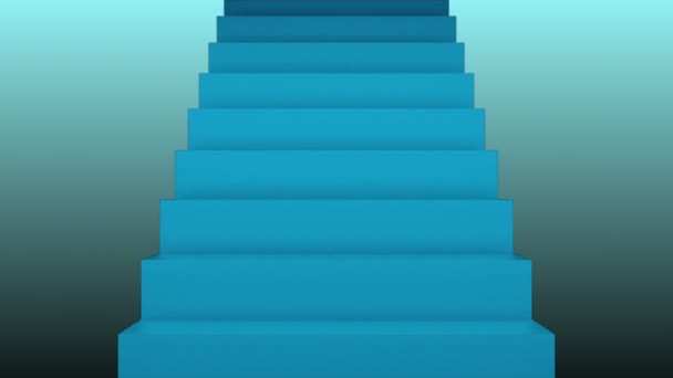 Many stairs, 3d rendering backdrop with staircases, computer generated background - Footage, Video