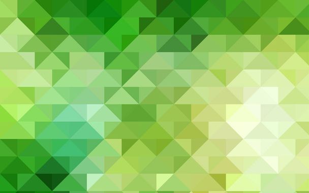 Plantilla poligonal vectorial verde claro. Una elegante ilustración brillante con gradiente. El diseño poligonal se puede utilizar para su sitio web
. - Vector, Imagen