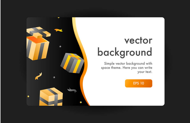 Vector background with bright colors and surprise box theme - Vector, afbeelding