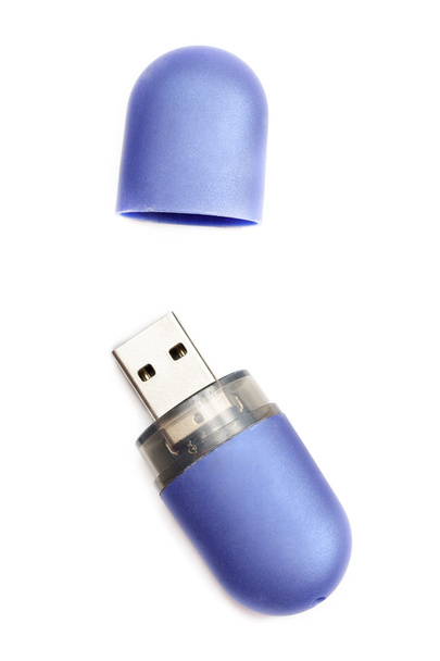 USB ручка изолированы на белом
 - Фото, изображение