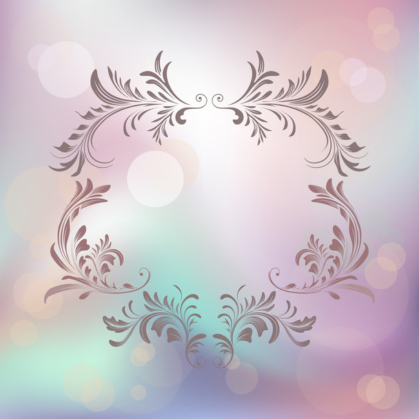Vector abstract background with floral calligraphic frame - Vektor, Bild