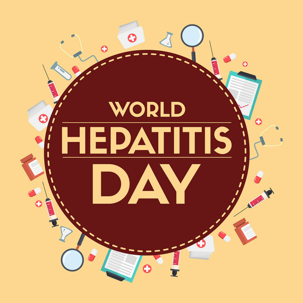 World hepatitis day design banner - Vektor, kép