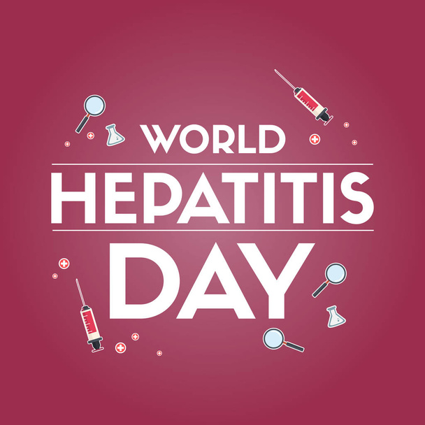 World hepatitis day greeting card - Vettoriali, immagini