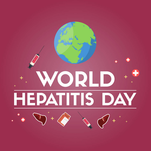 World hepatitis day greeting card - Vector, imagen