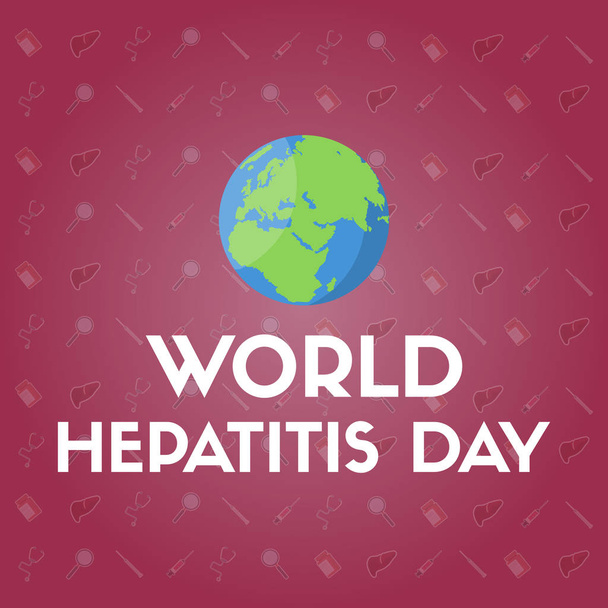 World hepatitis day greeting card - Vektör, Görsel