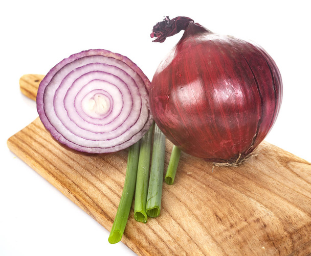 red onion in front of white background - Photo, Image