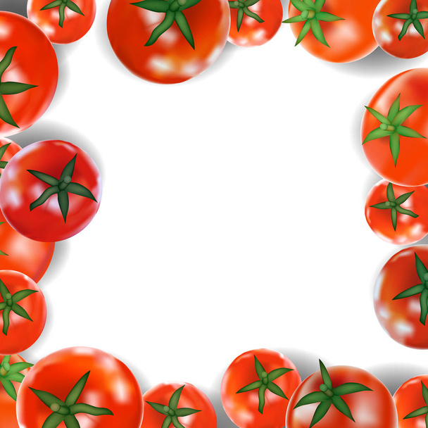 Vektorová ilustrace velkého zralého červeného čerstvého rajčete izolovaného na bílém pozadí - Vektor, obrázek