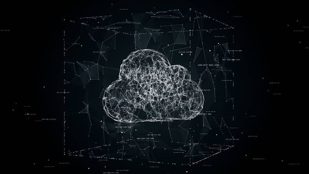 Illustrazione del concetto di cloud computing, background della tecnologia cloud, archiviazione cloud, simbolo cloud posizionato nel cubo dopo il firewall
 - Foto, immagini
