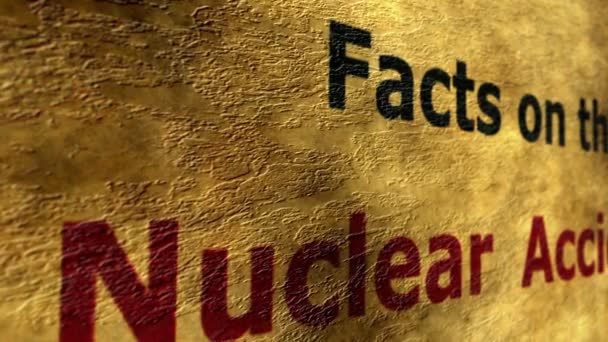Koncepcja nieczysty awarii jądrowej - Materiał filmowy, wideo