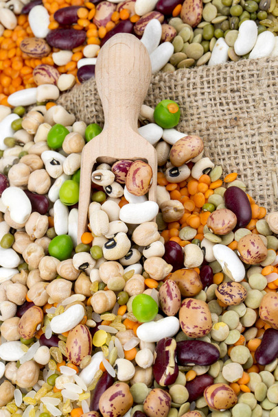 Dried foods; mixed legumes - Photo, Image