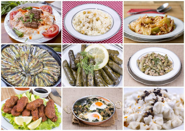 Geleneksel Türk yemekleri kolaj - Fotoğraf, Görsel