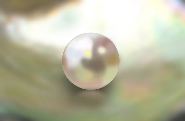 Abstraktní matka pearl ústřice shell pozadí s jediného perleťově lesk hruška - Fotografie, Obrázek