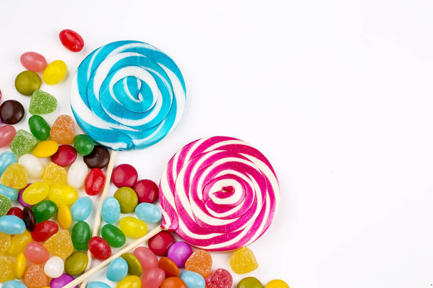 Coloridos caramelos fondo de postre
 - Foto, Imagen