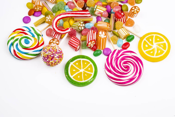 Színes cukorkák desszert háttér - Fotó, kép