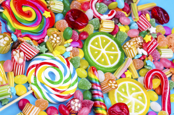 Színes cukorkák desszert háttér - Fotó, kép