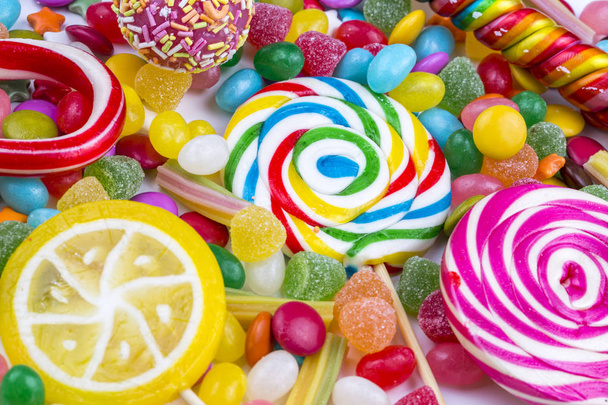 Colorful candies dessert background - 写真・画像