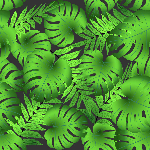 Векторний безшовний тропічний візерунок
 - Вектор, зображення