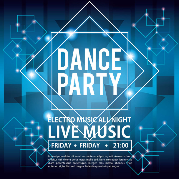 Dance party invitation - Vetor, Imagem