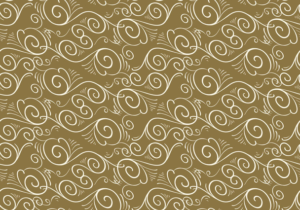 seamless decorative pattern with floral elements, vector illustration - Vektör, Görsel