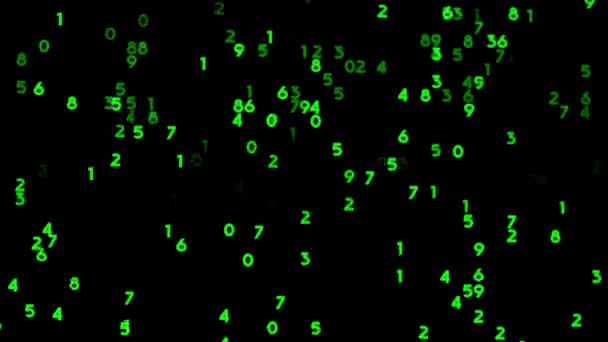 Nombres exécutant sur un écran d'ordinateur avec des effets de pépin et de distorsion ajoutés
 - Séquence, vidéo