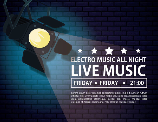 Electro music festivas poster - Vetor, Imagem