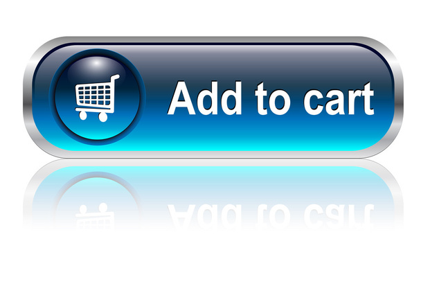 Shopping cart icon, button - Vetor, Imagem