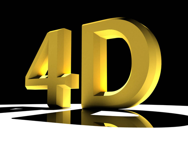 3D απεικόνιση που χαρακτηρίζει αντανακλαστική 4d φωτιζόμενη γράμματα σε λευκό φόντο - Φωτογραφία, εικόνα