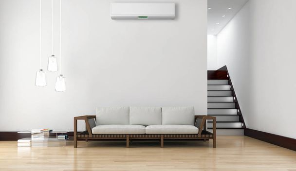 Interior moderno com ar condicionado ilustração renderização 3D
 - Foto, Imagem