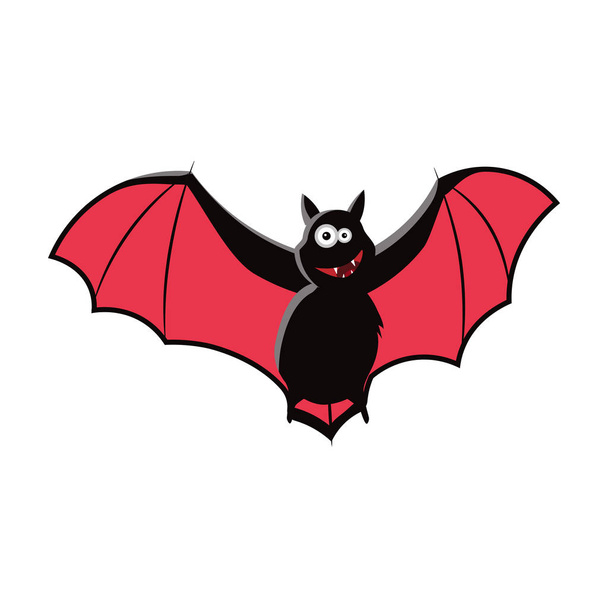 Bonito morcego dos desenhos animados. Isolado Ilustração vetorial sobre fundo branco
. - Vetor, Imagem