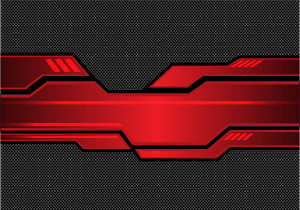 abstrakt rot metallisch futuristisch mit dunklem Kreis Netzdesign moderne Hintergrund Vektor Illustration. - Vektor, Bild