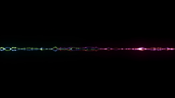 lösbare Regenbogen Neon Blitz symmetrische Rahmen Form Flug auf schwarzem Hintergrund Animation neue Qualität einzigartige Natur Licht Effekt Videoaufnahmen - Filmmaterial, Video