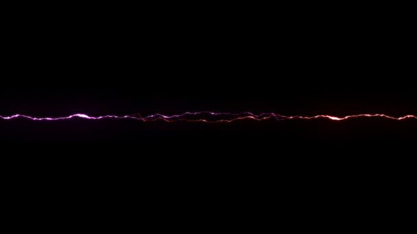 loopable κόκκινο μοβ νέον αστραπές μπουλόνι συμμετρικά σε σχήμα ζιγκ ζαγκ πτήσης σε μαύρο φόντο animation νέα ποιότητα μοναδική φύση ελαφριά επίδραση πλάνα βίντεο - Πλάνα, βίντεο