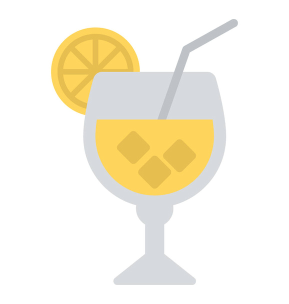 A  beverage in a glass with fresh lemon on top explicit lime soda. . - Wektor, obraz