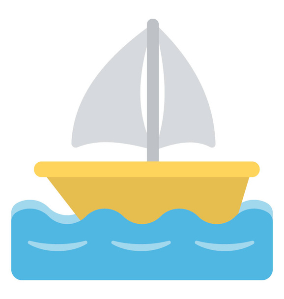 A sailing water craft depicting the concept boating. - Vector, Image