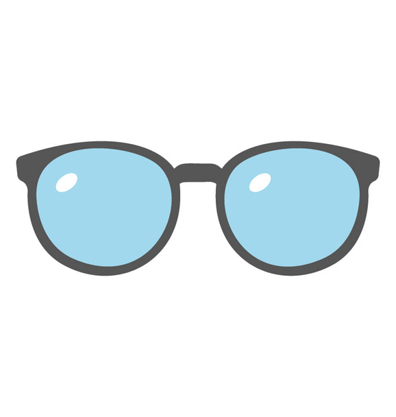 Summery cool glasses in an icon representing sun shades - Вектор, зображення