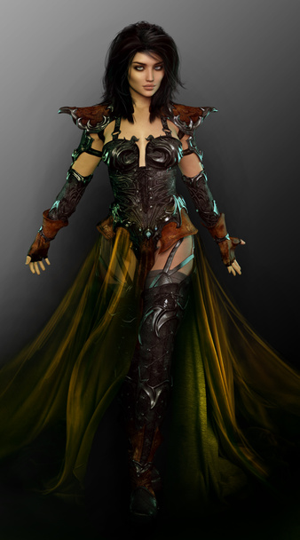 Fantasy Elf Queen Fae bőr páncél - Fotó, kép