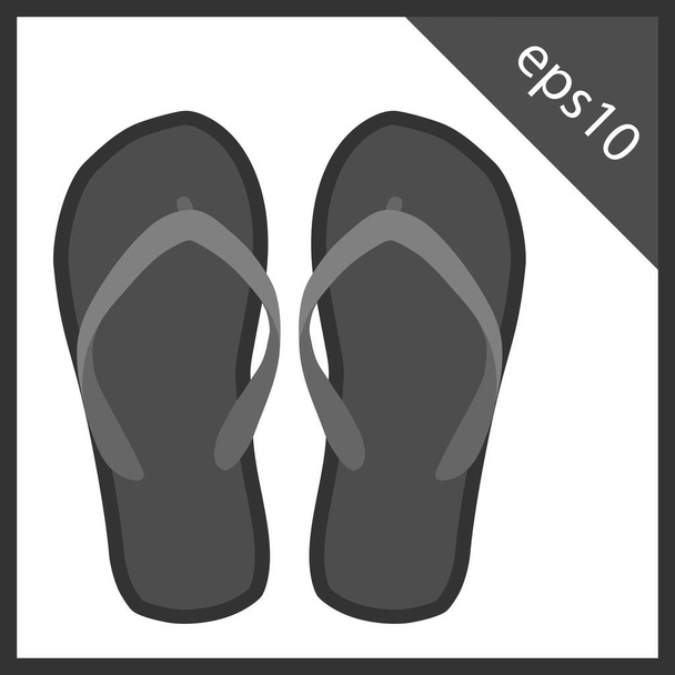 summer slippers the vector illustration eps 10 - Vector, Image
