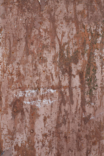 texture of the old metal with rust, brown spotted, close-up - Фото, изображение