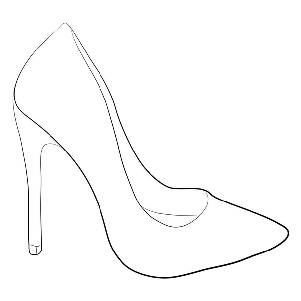 zapatos de mujer Countour dibujo. ilustración vectorial eps 10
 - Vector, Imagen