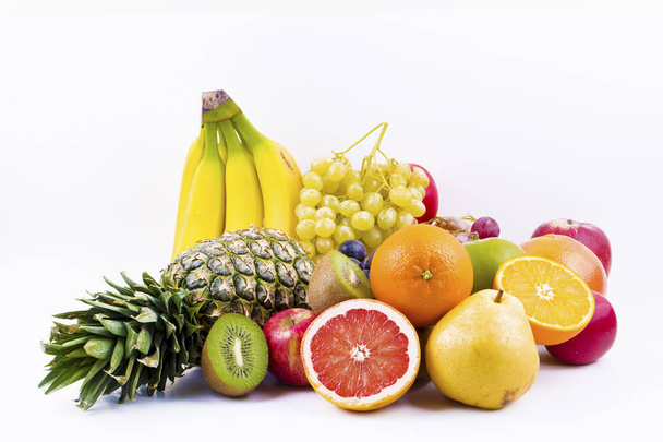 Fresh fruits on the white background - Photo, Image